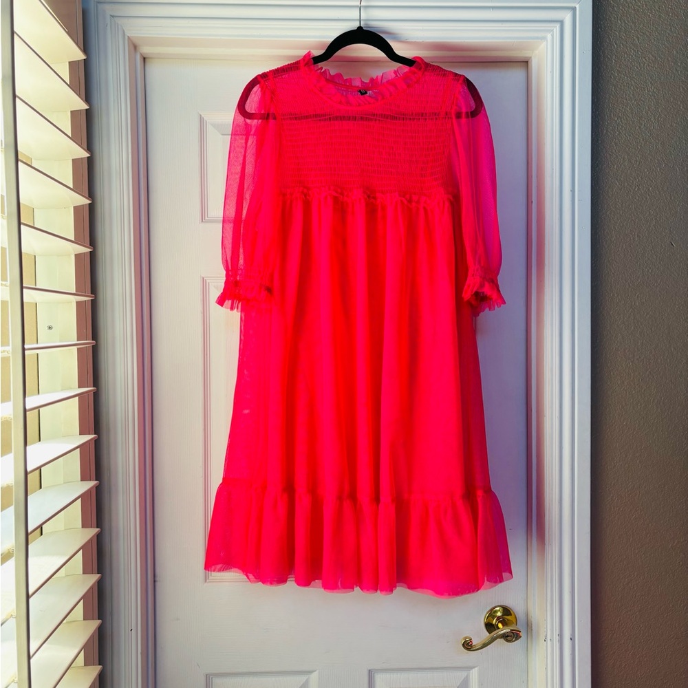 Netflix Bright Pink Formal Dress